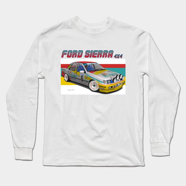 GrA Ford Sierra Sapphire RS Cosworth 4X4 Long Sleeve T-Shirt by PjesusArt